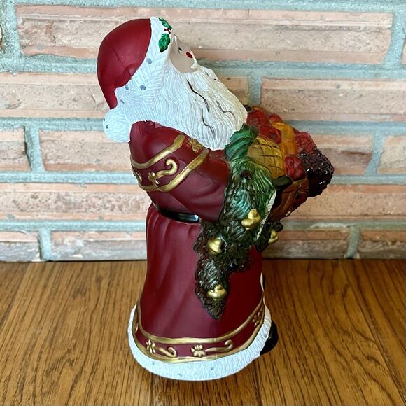 VTG Old World Christmas Bountiful Santa Light Glass Holiday Lamp 10.5" OWC Merck - Picture 7 of 8